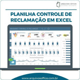 Planilha Controle de Reclamação e SAC com Dashboard Loja das Planilhas